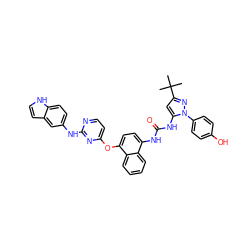 CC(C)(C)c1cc(NC(=O)Nc2ccc(Oc3ccnc(Nc4ccc5[nH]ccc5c4)n3)c3ccccc23)n(-c2ccc(O)cc2)n1 ZINC000211030475