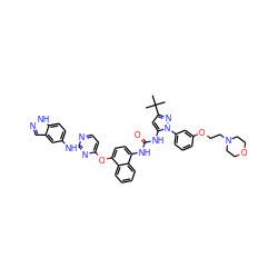 CC(C)(C)c1cc(NC(=O)Nc2ccc(Oc3ccnc(Nc4ccc5[nH]ncc5c4)n3)c3ccccc23)n(-c2cccc(OCCN3CCOCC3)c2)n1 ZINC000211052900