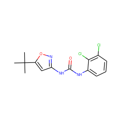 CC(C)(C)c1cc(NC(=O)Nc2cccc(Cl)c2Cl)no1 ZINC000003833983