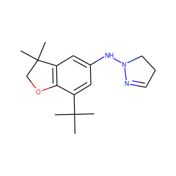 CC(C)(C)c1cc(NN2CCC=N2)cc2c1OCC2(C)C ZINC000027107806