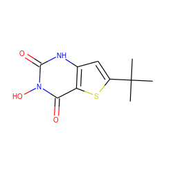 CC(C)(C)c1cc2[nH]c(=O)n(O)c(=O)c2s1 ZINC000028367295