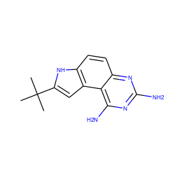 CC(C)(C)c1cc2c(ccc3nc(N)nc(N)c32)[nH]1 ZINC000005881950