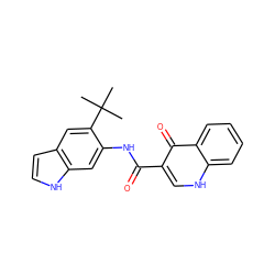 CC(C)(C)c1cc2cc[nH]c2cc1NC(=O)c1c[nH]c2ccccc2c1=O ZINC000113732795