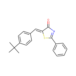 CC(C)(C)c1ccc(/C=C2\SC(c3ccccc3)=NC2=O)cc1 ZINC000001001741