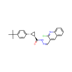 CC(C)(C)c1ccc([C@@H]2C[C@H]2C(=O)N/N=C\c2cc3ccccc3nc2Cl)cc1 ZINC000035397658