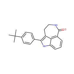 CC(C)(C)c1ccc(-c2[nH]c3cccc4c3c2CCNC4=O)cc1 ZINC000013491948