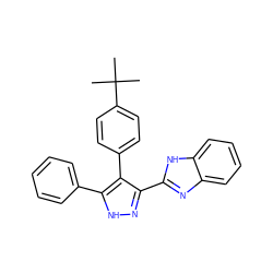 CC(C)(C)c1ccc(-c2c(-c3nc4ccccc4[nH]3)n[nH]c2-c2ccccc2)cc1 ZINC000008344829