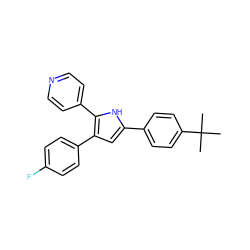 CC(C)(C)c1ccc(-c2cc(-c3ccc(F)cc3)c(-c3ccncc3)[nH]2)cc1 ZINC000027722923