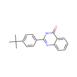 CC(C)(C)c1ccc(-c2nc3ccccc3c(=O)[nH]2)cc1 ZINC000018167343