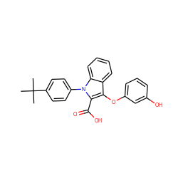 CC(C)(C)c1ccc(-n2c(C(=O)O)c(Oc3cccc(O)c3)c3ccccc32)cc1 ZINC000028528120