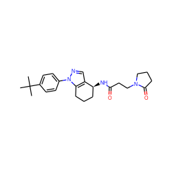 CC(C)(C)c1ccc(-n2ncc3c2CCC[C@@H]3NC(=O)CCN2CCCC2=O)cc1 ZINC000012090495