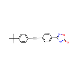 CC(C)(C)c1ccc(C#Cc2ccc(-c3noc(=O)[nH]3)cc2)cc1 ZINC000040849049