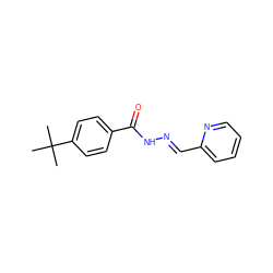 CC(C)(C)c1ccc(C(=O)N/N=C/c2ccccn2)cc1 ZINC000000251381