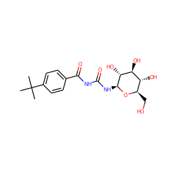 CC(C)(C)c1ccc(C(=O)NC(=O)N[C@@H]2O[C@H](CO)[C@@H](O)[C@H](O)[C@H]2O)cc1 ZINC000095920971