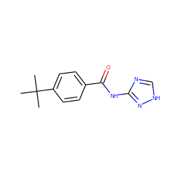 CC(C)(C)c1ccc(C(=O)Nc2nc[nH]n2)cc1 ZINC000013118641