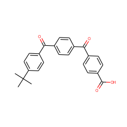 CC(C)(C)c1ccc(C(=O)c2ccc(C(=O)c3ccc(C(=O)O)cc3)cc2)cc1 ZINC000013740015