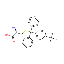 CC(C)(C)c1ccc(C(SC[C@H](N)C(=O)O)(c2ccccc2)c2ccccc2)cc1 ZINC000066113518