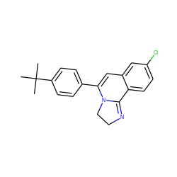 CC(C)(C)c1ccc(C2=Cc3cc(Cl)ccc3C3=NCCN23)cc1 ZINC000013740228