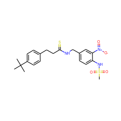 CC(C)(C)c1ccc(CCC(=S)NCc2ccc(NS(C)(=O)=O)c([N+](=O)[O-])c2)cc1 ZINC000036486299