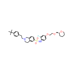 CC(C)(C)c1ccc(CCN2CCc3cc(S(=O)(=O)Nc4ccc(OCCOC[C@@H]5CCCCO5)cc4F)ccc3C2)cc1 ZINC000261148923