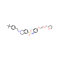 CC(C)(C)c1ccc(CCN2CCc3cc(S(=O)(=O)Nc4ccc(OCCOC[C@@H]5CCCO5)cc4F)ccc3C2)cc1 ZINC000261136208