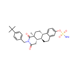 CC(C)(C)c1ccc(CN2C(=O)C[C@H]3[C@@H]4CCc5cc(OS(N)(=O)=O)ccc5[C@H]4CC[C@]3(C)C2=O)cc1 ZINC000013478333