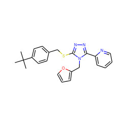 CC(C)(C)c1ccc(CSc2nnc(-c3ccccn3)n2Cc2ccco2)cc1 ZINC000003364613