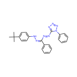 CC(C)(C)c1ccc(N/N=C(\N=N\c2nnnn2-c2ccccc2)c2ccccc2)cc1 ZINC000028262036