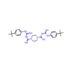 CC(C)(C)c1ccc(NC(=N)NC(=N)N2CCN(C(=N)NC(=N)Nc3ccc(C(C)(C)C)cc3)CC2)cc1 ZINC001772649846