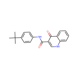 CC(C)(C)c1ccc(NC(=O)c2c[nH]c3ccccc3c2=O)cc1 ZINC000032645074