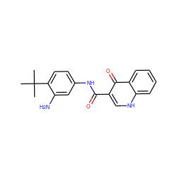 CC(C)(C)c1ccc(NC(=O)c2c[nH]c3ccccc3c2=O)cc1N ZINC000113737078