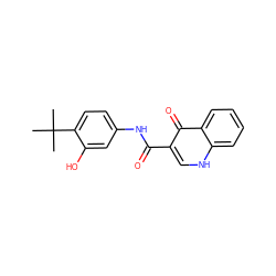 CC(C)(C)c1ccc(NC(=O)c2c[nH]c3ccccc3c2=O)cc1O ZINC000113733657