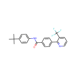 CC(C)(C)c1ccc(NC(=O)c2ccc(-c3ncccc3C(F)(F)F)cc2)cc1 ZINC000028339749