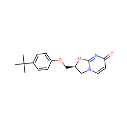 CC(C)(C)c1ccc(OC[C@@H]2Cn3ccc(=O)nc3O2)cc1 ZINC000143378919