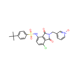 CC(C)(C)c1ccc(S(=O)(=O)Nc2ccc(Cl)c3c2C(=O)N(Cc2ccc[n+]([O-])c2)C3=O)cc1 ZINC000653850689