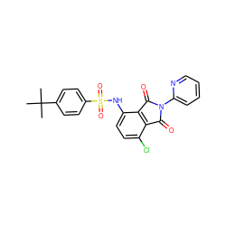 CC(C)(C)c1ccc(S(=O)(=O)Nc2ccc(Cl)c3c2C(=O)N(c2ccccn2)C3=O)cc1 ZINC000653852962