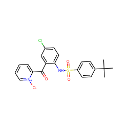 CC(C)(C)c1ccc(S(=O)(=O)Nc2ccc(Cl)cc2C(=O)c2cccc[n+]2[O-])cc1 ZINC000147002624