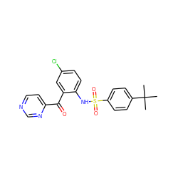 CC(C)(C)c1ccc(S(=O)(=O)Nc2ccc(Cl)cc2C(=O)c2ccncn2)cc1 ZINC000034207324