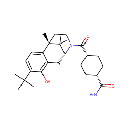 CC(C)(C)c1ccc2c(c1O)C[C@H]1N(C(=O)[C@H]3CC[C@@H](C(N)=O)CC3)CC[C@]2(C)C1(C)C ZINC000473183390