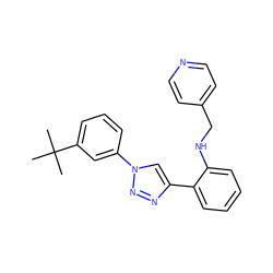 CC(C)(C)c1cccc(-n2cc(-c3ccccc3NCc3ccncc3)nn2)c1 ZINC000040861602