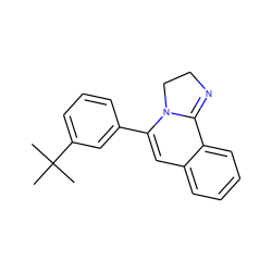 CC(C)(C)c1cccc(C2=Cc3ccccc3C3=NCCN23)c1 ZINC000013740226