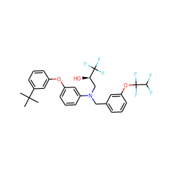 CC(C)(C)c1cccc(Oc2cccc(N(Cc3cccc(OC(F)(F)C(F)F)c3)C[C@@H](O)C(F)(F)F)c2)c1 ZINC000026279980