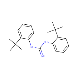 CC(C)(C)c1ccccc1NC(=N)Nc1ccccc1C(C)(C)C ZINC000013733742