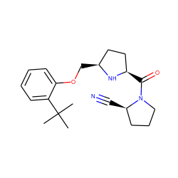 CC(C)(C)c1ccccc1OC[C@H]1CC[C@@H](C(=O)N2CCC[C@H]2C#N)N1 ZINC000014947566