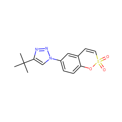 CC(C)(C)c1cn(-c2ccc3c(c2)C=CS(=O)(=O)O3)nn1 ZINC000103241877