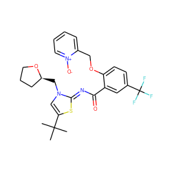 CC(C)(C)c1cn(C[C@H]2CCCO2)/c(=N/C(=O)c2cc(C(F)(F)F)ccc2OCc2cccc[n+]2[O-])s1 ZINC000140608865