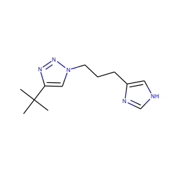 CC(C)(C)c1cn(CCCc2c[nH]cn2)nn1 ZINC000066112774