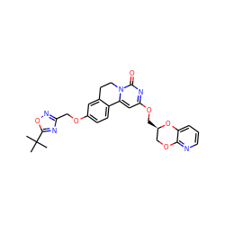 CC(C)(C)c1nc(COc2ccc3c(c2)CCn2c-3cc(OC[C@@H]3COc4ncccc4O3)nc2=O)no1 ZINC000220176260