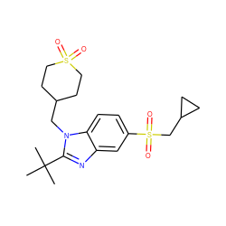 CC(C)(C)c1nc2cc(S(=O)(=O)CC3CC3)ccc2n1CC1CCS(=O)(=O)CC1 ZINC000082155967