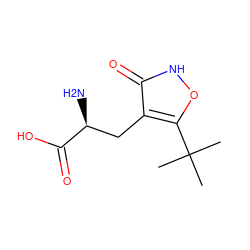 CC(C)(C)c1o[nH]c(=O)c1C[C@H](N)C(=O)O ZINC000002385763